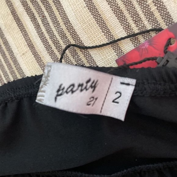 Club Halter Top Black Blouse Spaghetti Embellished Rhinestone Party Vintage - Picture 7 of 9